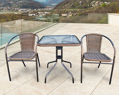 Комплект мебели Асоль-2A TLH-037AR3/060SR-60х60 Cappuccino (2+1)