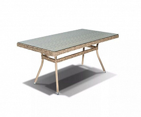 Обеденная группа Кьянти 4SIS из искусственного ротанга, цвет соломенный