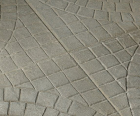 Тротуарная плитка Квадрат 342 механический завод 500х500х40 мм Солнышко, цвет Серый