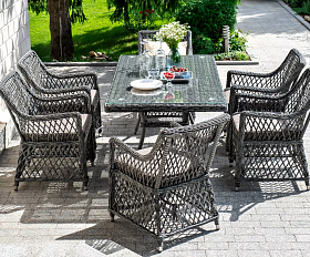 Обеденная Латте 4SIS группа плетеная, цвет графит