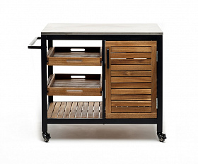 Стол сервировочный NOURD столешница нержавеющая сталь Joygarden