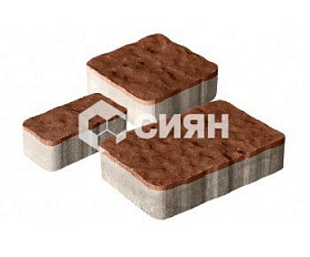 Тротуарная плитка Сиян Старый город П23-6 60 мм Терракотовый