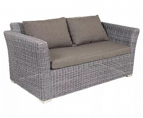 Диван двухместный Капучино 4SIS из искусственного ротанга, цвет графит