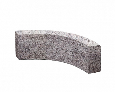 Радиусный бордюр гранитный 150x300 мм Камбулатовское месторождение