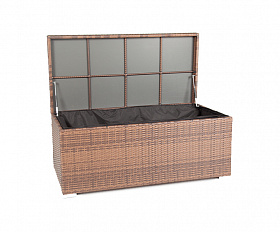 Порту сундук водонепроницаемый из искусственного ротанга, цвет коричневый