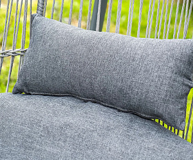 Подвесное кресло Апулия 4SIS из искусственного ротанга, цвет серый