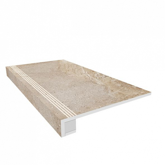 Комплект Керамогранитная ступень Estima KA03 33x120 см с бортиком + Подступенок 14,5х120 см фото 1