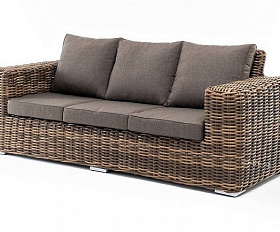 Диван Палермо 4SIS из искусственного ротанга трехместный, цвет соломенный