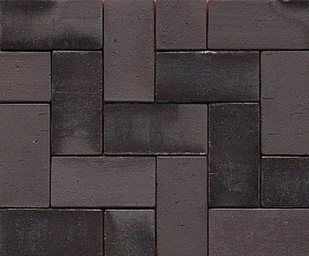 Тротуарная клинкерная брусчатка Muhr №15 Schwarz-bunt edelglanz, 200*100*40 мм