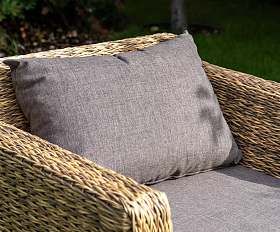 Лаунж-зона Капучино Сингл 4SIS из искусственного ротанга (гиацинт), цвет соломенный