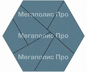 Тротуарная плитка Выбор Оригами Б.4.Фсм.8 80 мм Синий Гранит