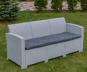 Обеденный комплект Lana XL Royal Family из пластика, цвет светло-серый