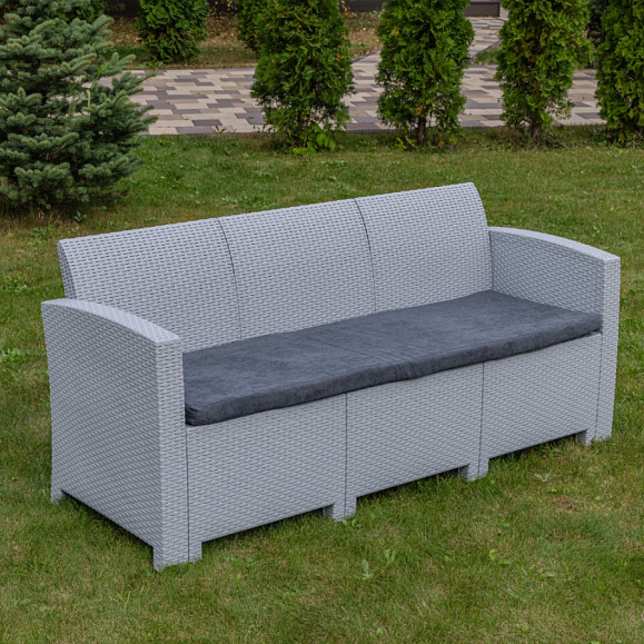 Обеденный комплект Lana XL Royal Family из пластика, цвет светло-серый фото 6