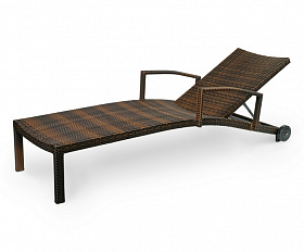 Плетеный шезлонг MILANO темно-коричневый Joygarden