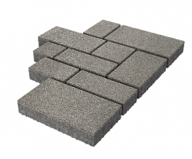 Тротуарная плитка Stellard Микс Сити 60 мм Белый мрамор