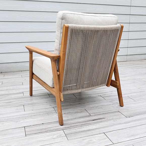 Копенгаген лаунж-зона 5-местная плетеная из роупа, каркас тик, цвет бежевый фото 6