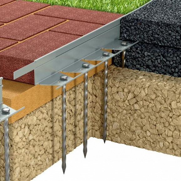 Бордюр алюминиевый h60, L2500, b56 фото 3