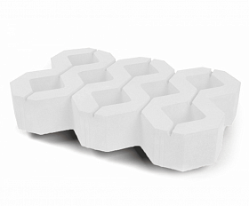 Тротуарная плитка Нобетек Газонная решетка 1РД10 белая