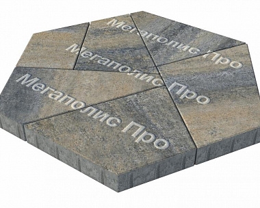 Тротуарная плитка Выбор Оригами Б.4.Фсм.8 80 мм Искусственный камень Базальт