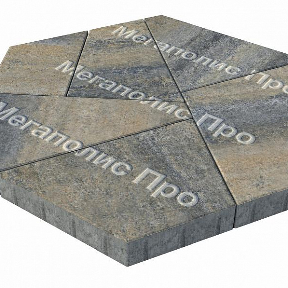 Тротуарная плитка Выбор Оригами Б.4.Фсм.8 80 мм Искусственный камень Базальт фото 2