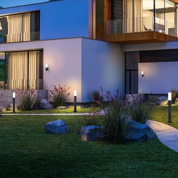 Уличный светильник Elektrostandard IP54 1419 TECHNO чёрный фото 4