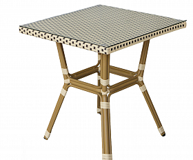 Кабри обеденная группа плетеная на 4 персоны, цвет бежево-коричневый