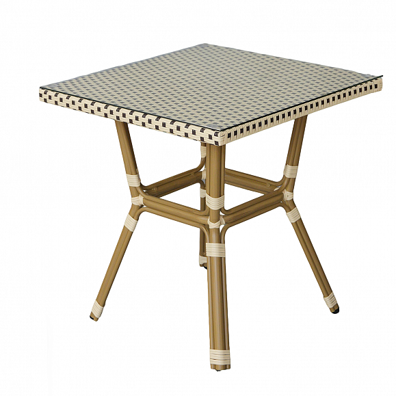 Кабри обеденная группа плетеная на 4 персоны, цвет бежево-коричневый фото 2