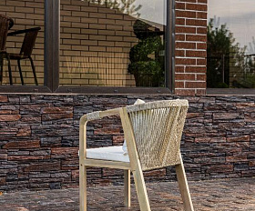 Обеденное кресло Michelle Royal Family из дерева, цвет бежевый