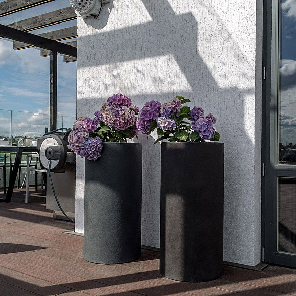 Кашпо Concretika Боул D52 H29 Неро фото 4