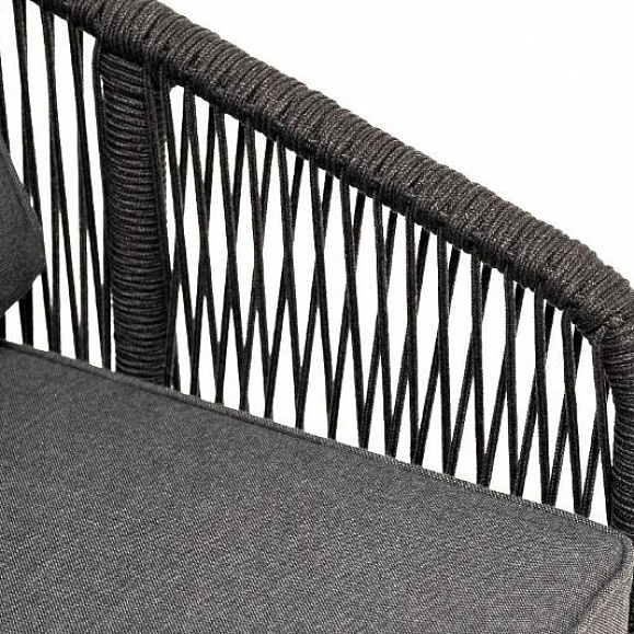 Кресло Канны 4SIS из роупа (веревки), основание дуб, цвет темно-серый фото 9