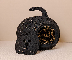 Cat Nest Vitgarden из базальта, цвет черный