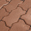 Тротуарная плитка Koldiz Волна 60 мм Моно Бордовый