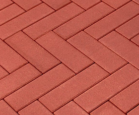 Тротуарная плитка 342 механический завод Паркет 240x80x60мм Красный яркий