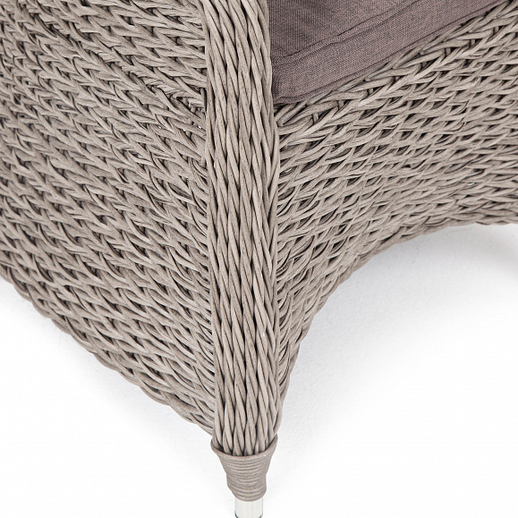 Равенна плетеное кресло из искусственного ротанга (гиацинт), цвет серый фото 3