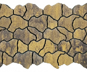 Тротуарная плитка Лидер 40 Полигональ ColorMix 70 мм Кальцит Медовый