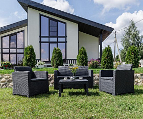 Обеденный комплект Lana S Royal Family из пластика, цвет графит