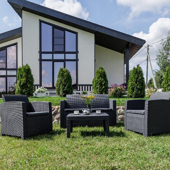 Обеденный комплект Lana S Royal Family из пластика, цвет графит фото 3