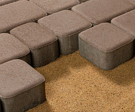 Тротуарная плитка 342 механический завод Классика 60 мм Коричневый