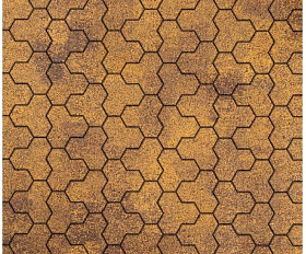 Тротуарная плитка Выбор Трилистник В.7.Ф.10 100 мм Листопад Соты