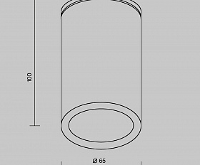 Потолочный светильник Roll Maytoni O307CL-01B цвет Черный