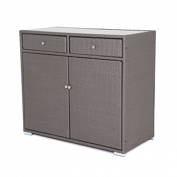 Мальта тумба плетеная из искусственного ротанга, цвет графит фото 1