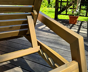 Шезлонг Paolo Royal Family на колесиках из акации