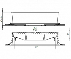Люк Standartpark квадратный ВЧ ЛК-25-36.08-ВЧ-Ф4.000