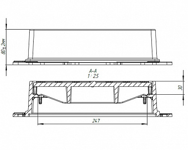 Люк Standartpark квадратный ВЧ ЛК-25-36.08-ВЧ-Ф4.000