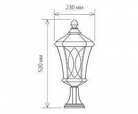 Уличный светильник Elektrostandard Virgo S IP44 GLXT-1450S капучино