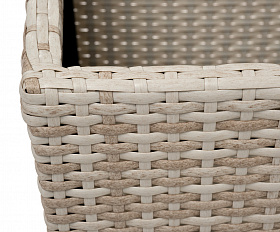 Капучино кашпо для цветов плетеное из искусственного ротанга, цвет бежевый