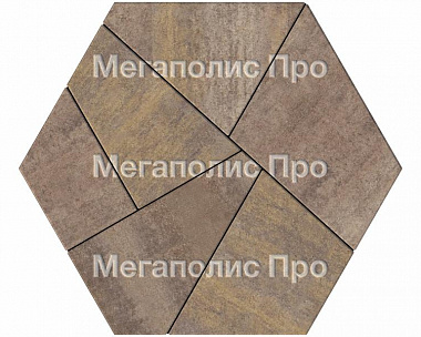 Тротуарная плитка Выбор Оригами Б.4.Фсм.8 80 мм Искусственный камень Плитняк