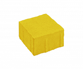 Тротуарная плитка Нобетек квадрат Антик 3К8Ф 140x140x80 мм желтая