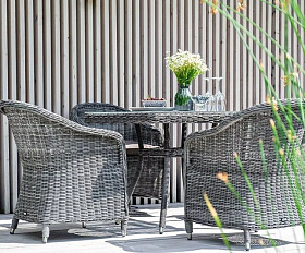 Плетеный стол Айриш 4SIS из искусственного ротанга, цвет графит
