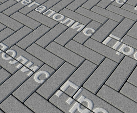 Тротуарная плитка Выбор Паркет Б.4.П.6 Стандарт Серый